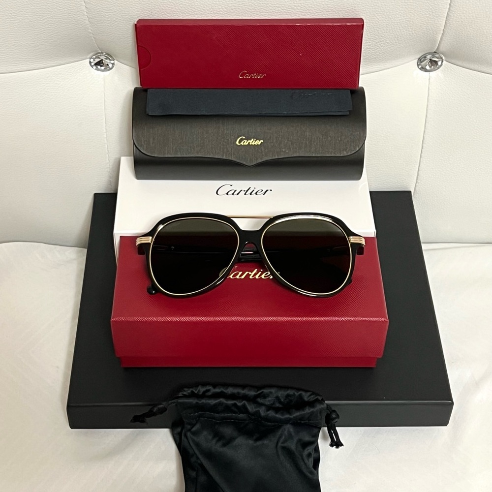 🚫SOLD🚫FULL SET Brand New Cartier Aviator Sunglasses🎄🎁